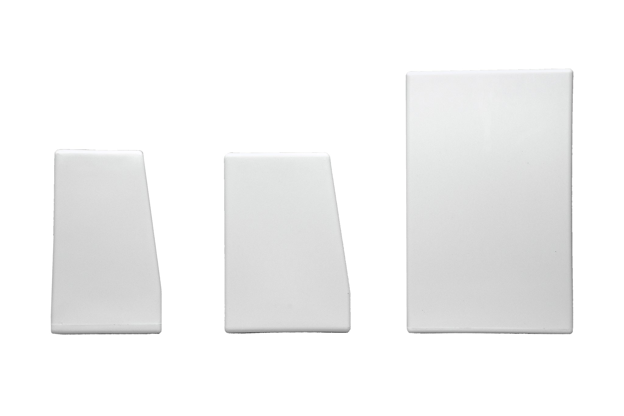 All three sizes of the Quick Tub Walk-Thru Inserts side by side in one photo